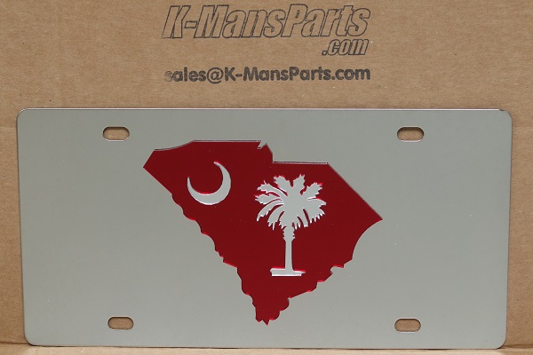 South Carolina state maroon vanity license plat...
